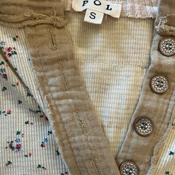 POL Floral Flower Hooded Top Small Vintage Boho Oversized - Picture 8 of 10